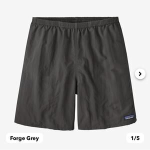 Patagonia Men's Baggies Longs - 7" Forge Grey Small